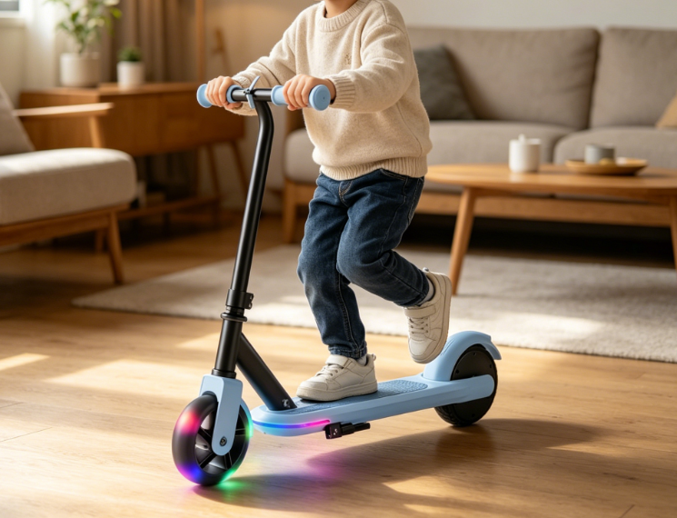 Lightweight Electric Scooter for Kids | Pedal Start | 5 mph Speed, 6 mph Range | 6 inch Solid Tires | Portable for Ages 4 10